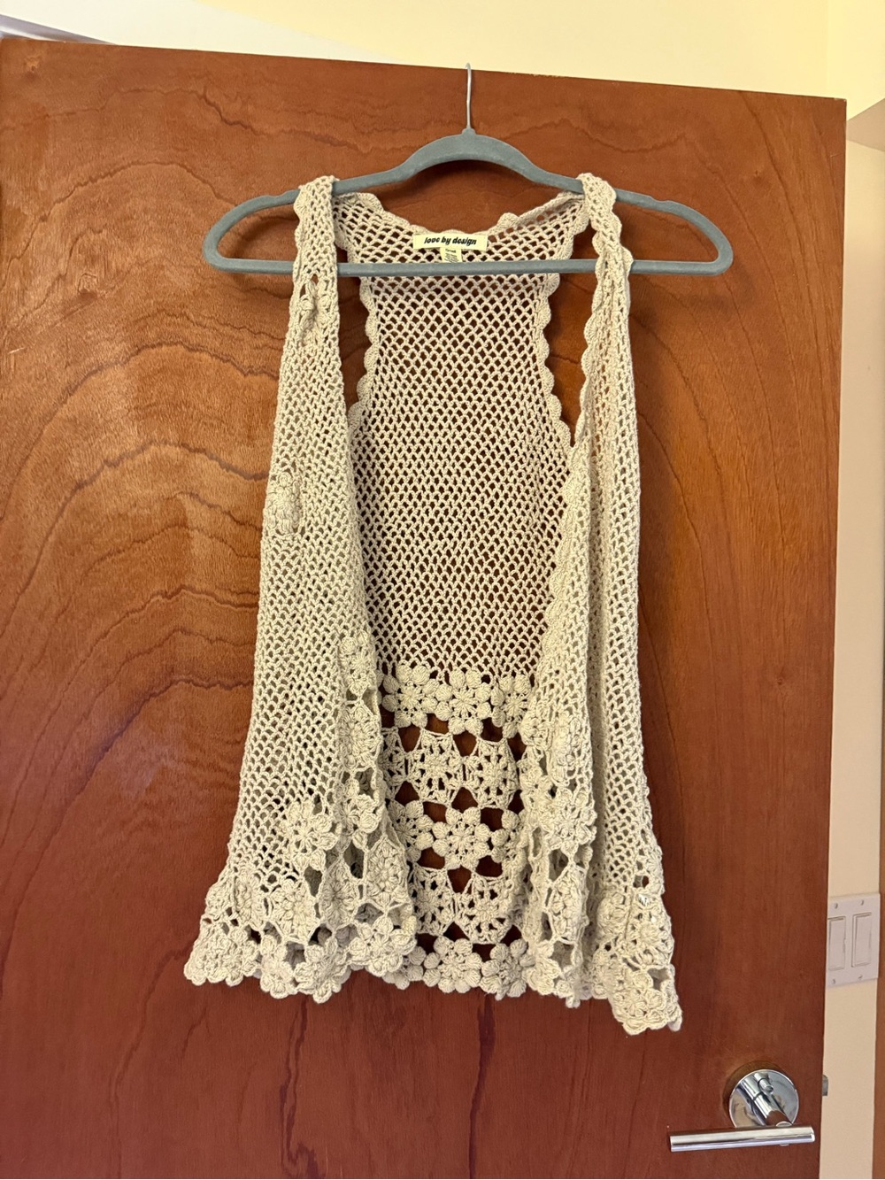 Love By Design Cream Crochet Lace Camisole